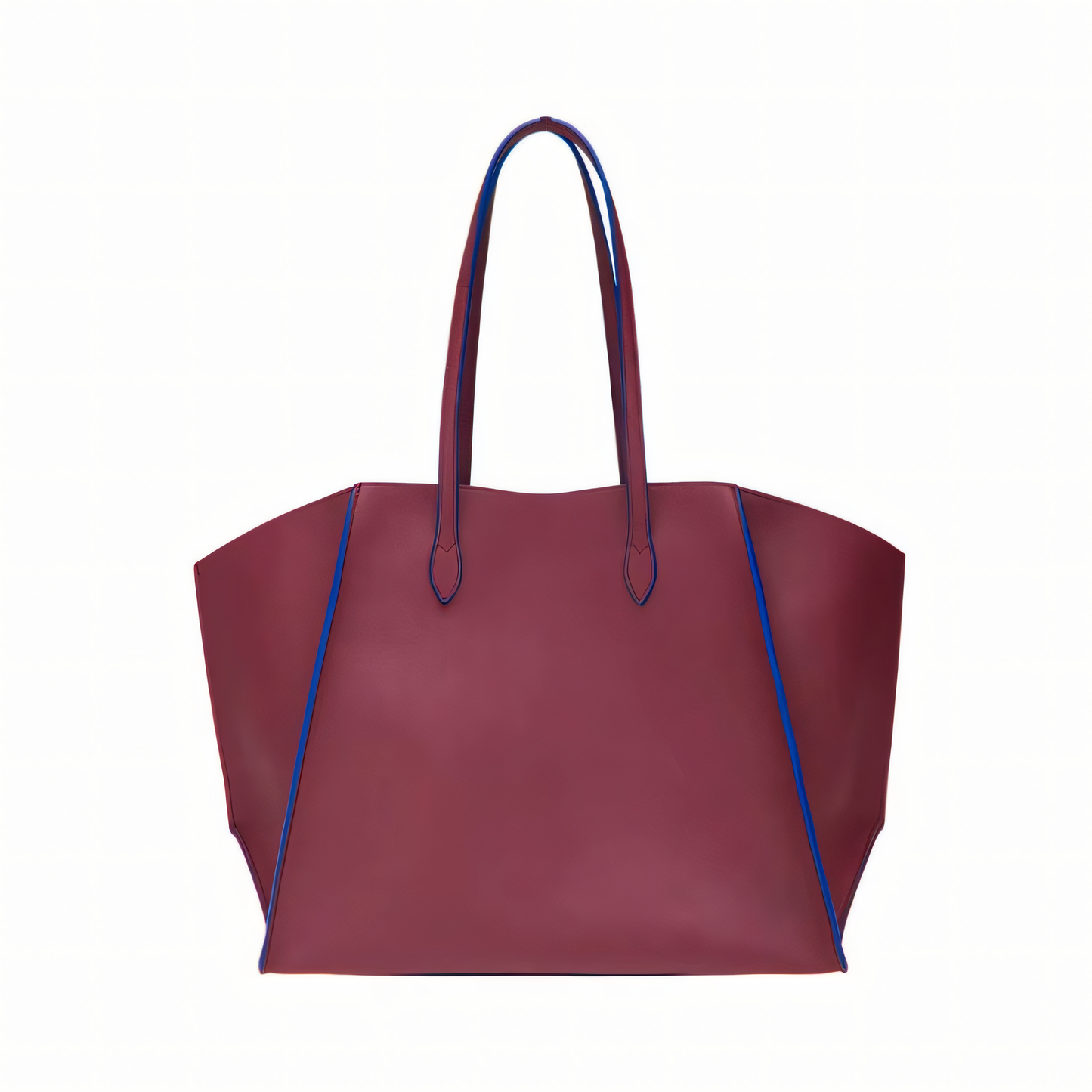 Wine Red Structured Tote Bag