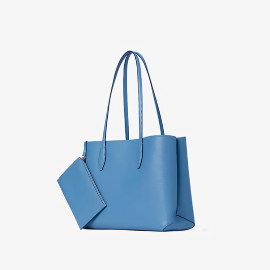 Sky Blue Tote Bag with Pouch
